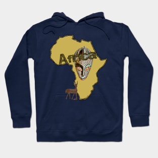 Africa Map with Mask Hoodie